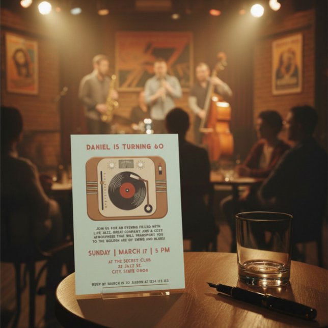 Retro Vinyl Record 60th Birthday Invitation (Creator Uploaded)