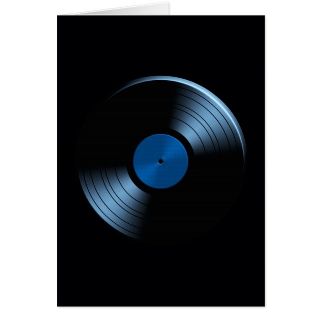 Retro Vinyl Record Album in Blue (Front)