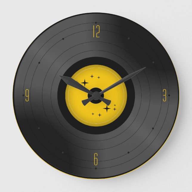 Retro Vinyl Record (Any Colour) Wall Clock (Front)