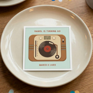 Retro Vinyl Record Birthday Napkins