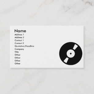 retro vinyl record business card