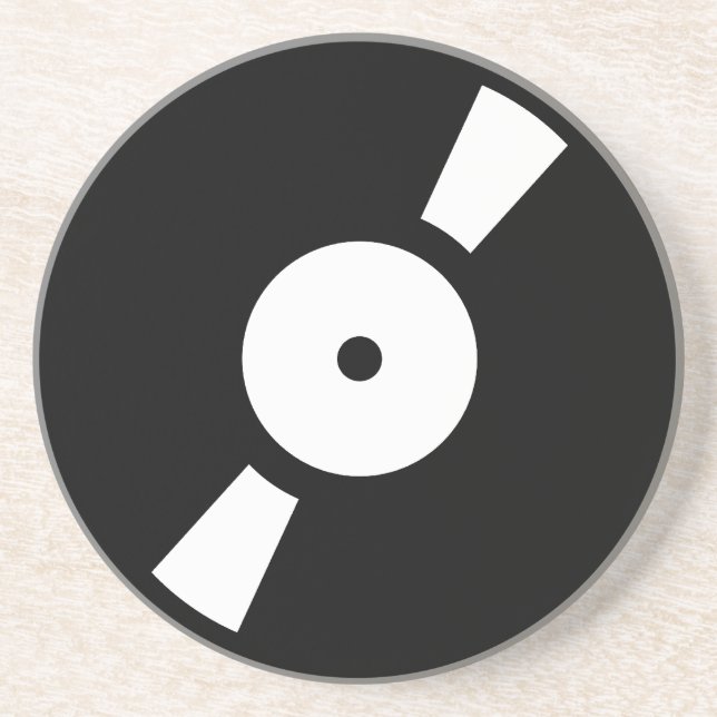 retro vinyl record coaster (Front)