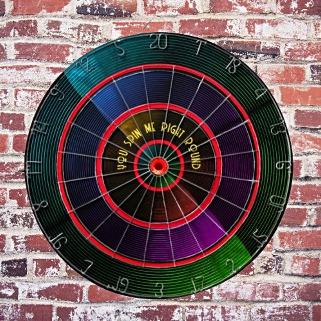 Retro Vinyl Record Dart Board Spin into Nostalgia (Creator Uploaded)