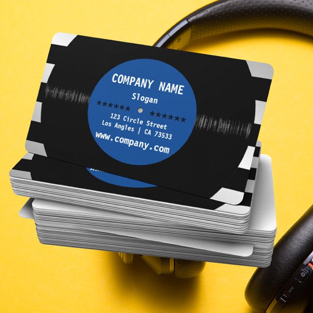 Retro Vinyl Record DJ Musician Artist Business Card (Creator Uploaded)