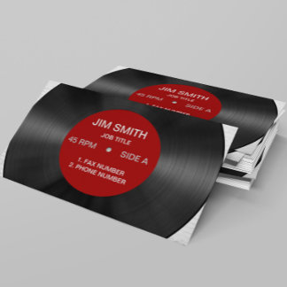 Retro Vinyl Record Generic Business Card Template