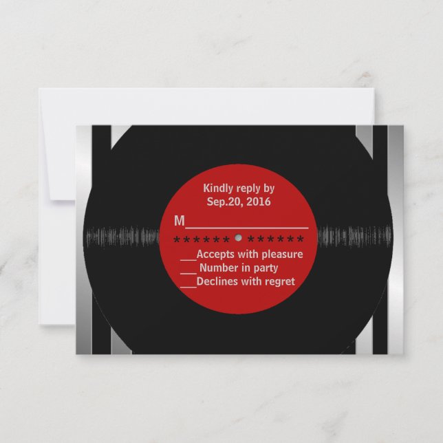 Retro Vinyl Record l Modern RSVP (Front)