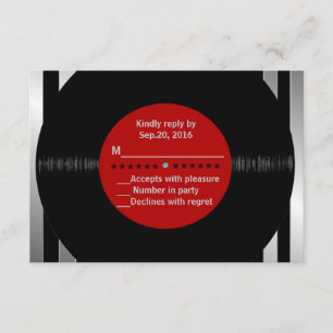 Retro Vinyl Record l Modern RSVP Card