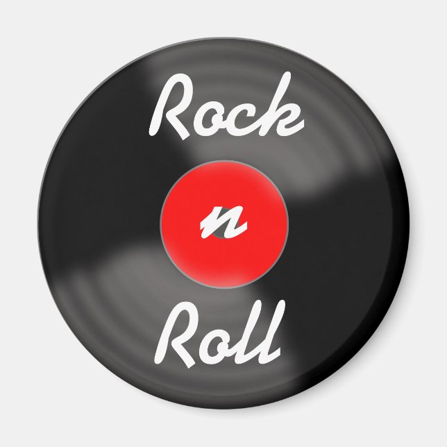 Retro Vinyl Record Magnet Gift (Front)