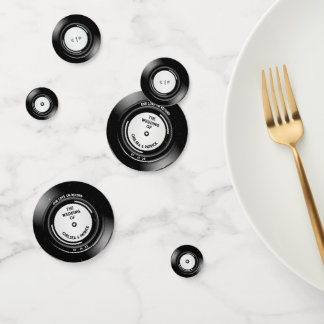 Retro Vinyl Record Minimalist Table Decor Wedding  Confetti