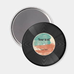Retro Vinyl Record Music Album Magnet