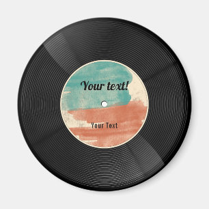 Retro Vinyl Record Music Album  Magnet