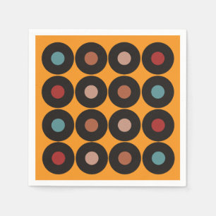 Retro Vinyl Record Music Birthday Party Napkin