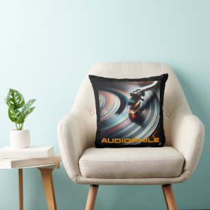 Retro Vinyl Record, Music Lover Cushion