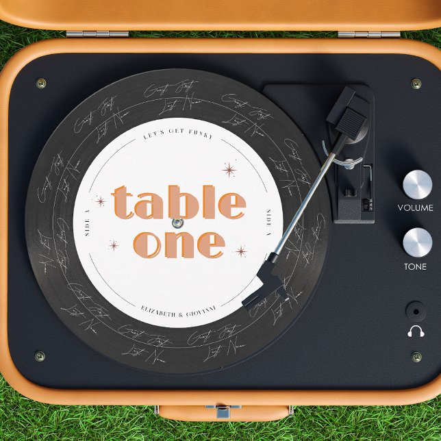 Retro Vinyl Record Music | Wedding Table Number (Creator Uploaded)