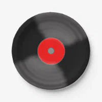 Retro Vinyl Record Party 1950 s Music Paper Plates