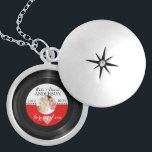 Retro Vinyl Record Photo Wedding Date Anniversary Silver Plated Necklace<br><div class="desc">A novel,  romantic and unique gift for weddings/anniversaries. All the default text can be fully customised with your own wordings,  and you can also change the fonts,  sizes,  & colours of the text. Sample image is for you to replace with your favourite photo.</div>