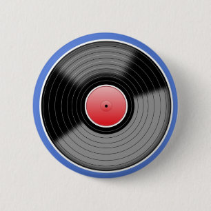 Retro Vinyl Record Pin Badge