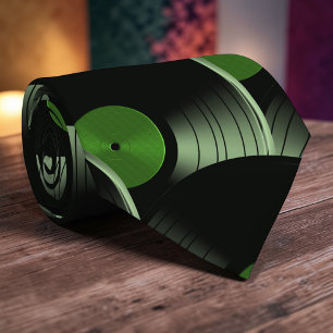 Retro Vinyl Record Pop Culture Necktie Necktie Tie