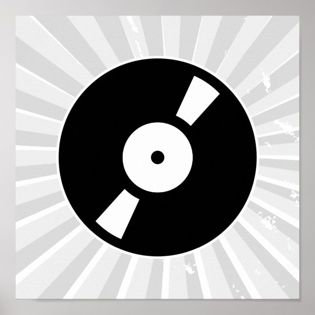 retro vinyl record poster (Front)