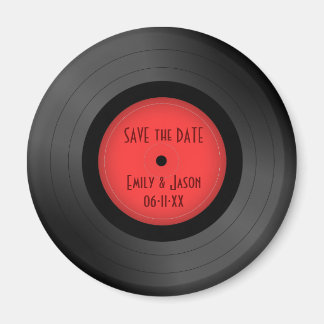 Retro Vinyl Record Save the Date magnet
