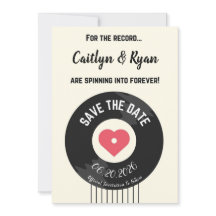 Retro Vinyl Record Save the Date – Music Lover