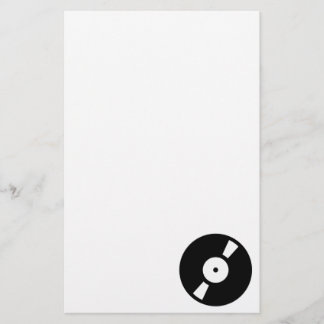 retro vinyl record stationery