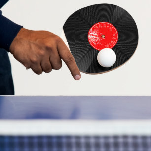 Retro Vinyl Record Table Tennis Ping Pong Paddle