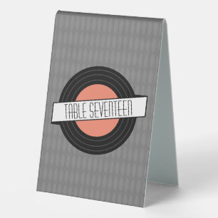 Retro Vinyl Record Table Tent Sign