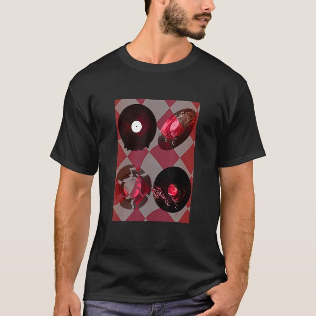 Retro Vinyl Records  2  T-Shirt (Front)