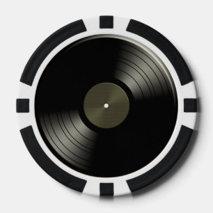 Retro Vinyl Records Poker Chips