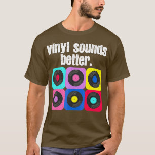 Retro Vinyl Sounds Better Music 1980 80's Boombo V T-Shirt