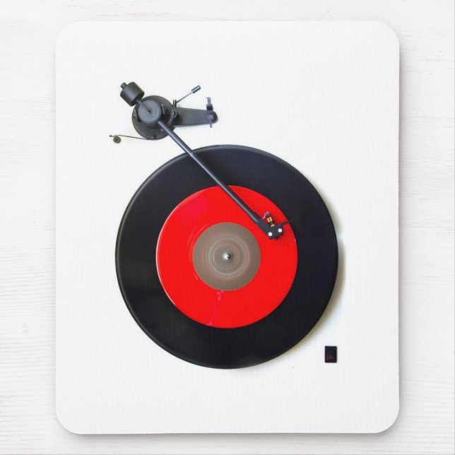 Retro Vinyl Turntable Mousepad Mousemat (Front)