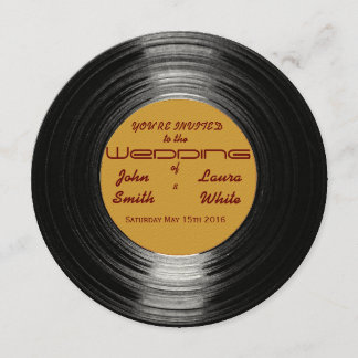 Retro Vinyl Wedding Invitation