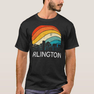Retro Virginia Arlington Skyline Vintage Urban Sky T-Shirt