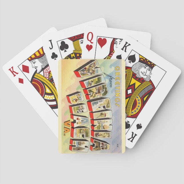 Retro Virginia Beach Playing Cards (Back)