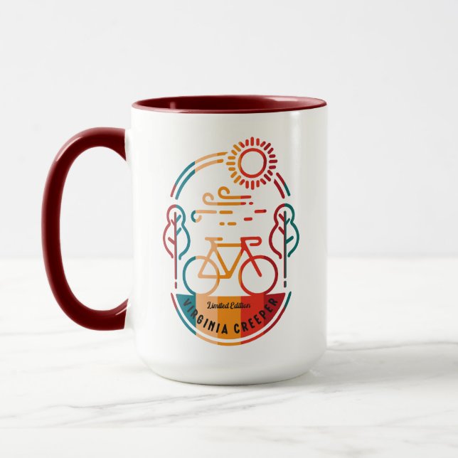 Retro Virginia Creeper Bike Trail  Mug (Left)