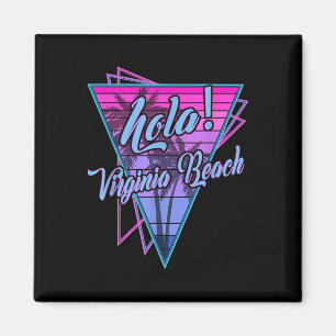 Retro Virginia - Hola Virginia Beach Virginia Vint Magnet