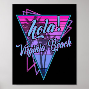 Retro Virginia - Hola Virginia Beach Virginia Vint Poster