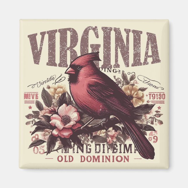 Retro Virginia Magnet (Front)