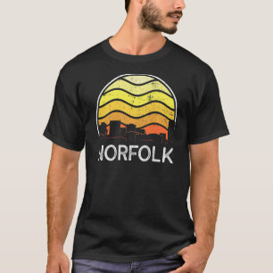 Retro Virginia Norfolk Visitors Skyline Vintage Ur T-Shirt