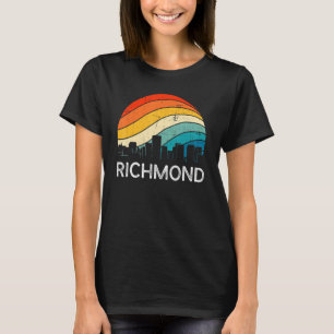 Retro Virginia Richmond Skyline Vintage Urban Skys T-Shirt