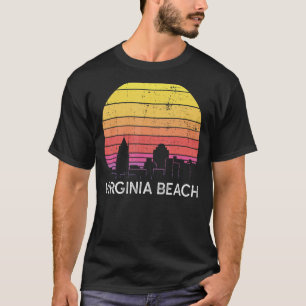 Retro Virginia Virginia Beach Skyline Vintage Urba T-Shirt