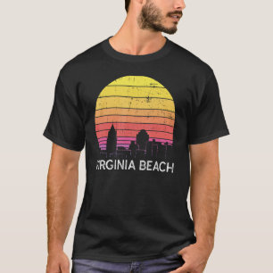 Retro Virginia Virginia Beach Skyline Vintage Urba T-Shirt