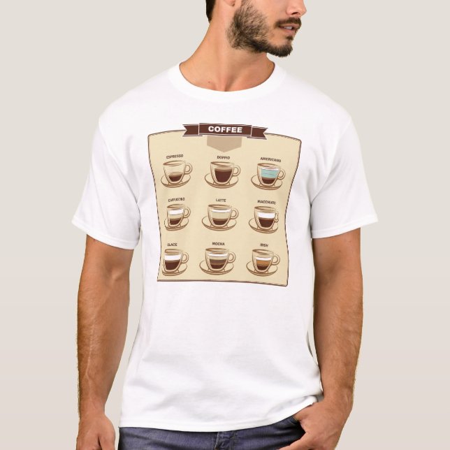 Retro Visual Coffee Chart T-Shirt (Front)