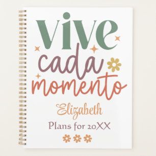 Retro "Vive Cada Momento" Inspirational Quote Planner
