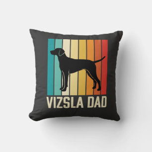 Retro Vizsla Dad Dog Silhouette Cushion