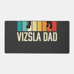Retro Vizsla Dad Dog Silhouette Desk Mat