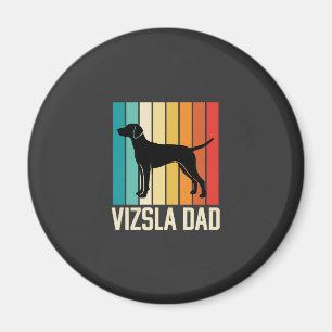 Retro Vizsla Dad Dog Silhouette Magnet
