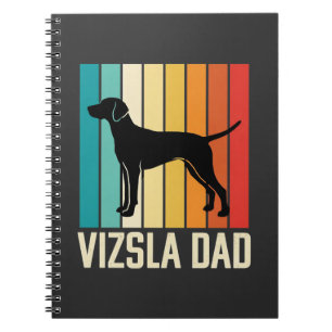 Retro Vizsla Dad Dog Silhouette Notebook