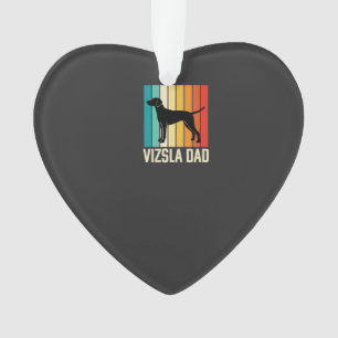 Retro Vizsla Dad Dog Silhouette Ornament